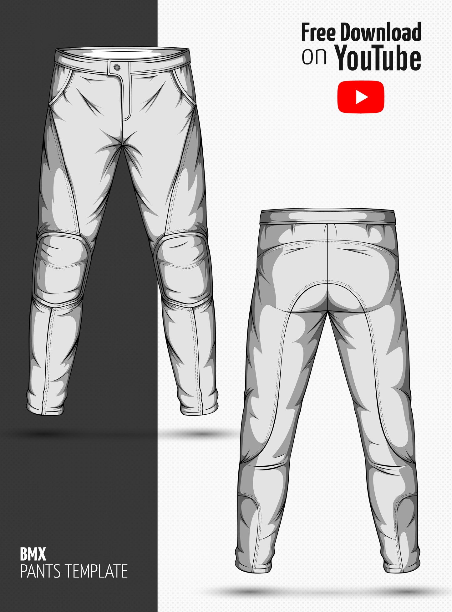 BMX Pants Template – Urban Edition (AI & EPS Files)