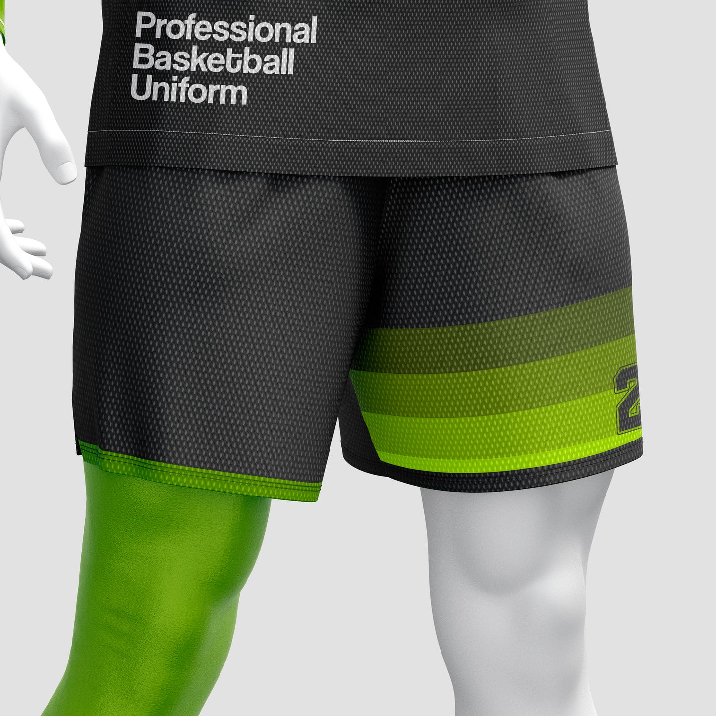 Basketball Uniform Mockup – Side View, High-Resolution