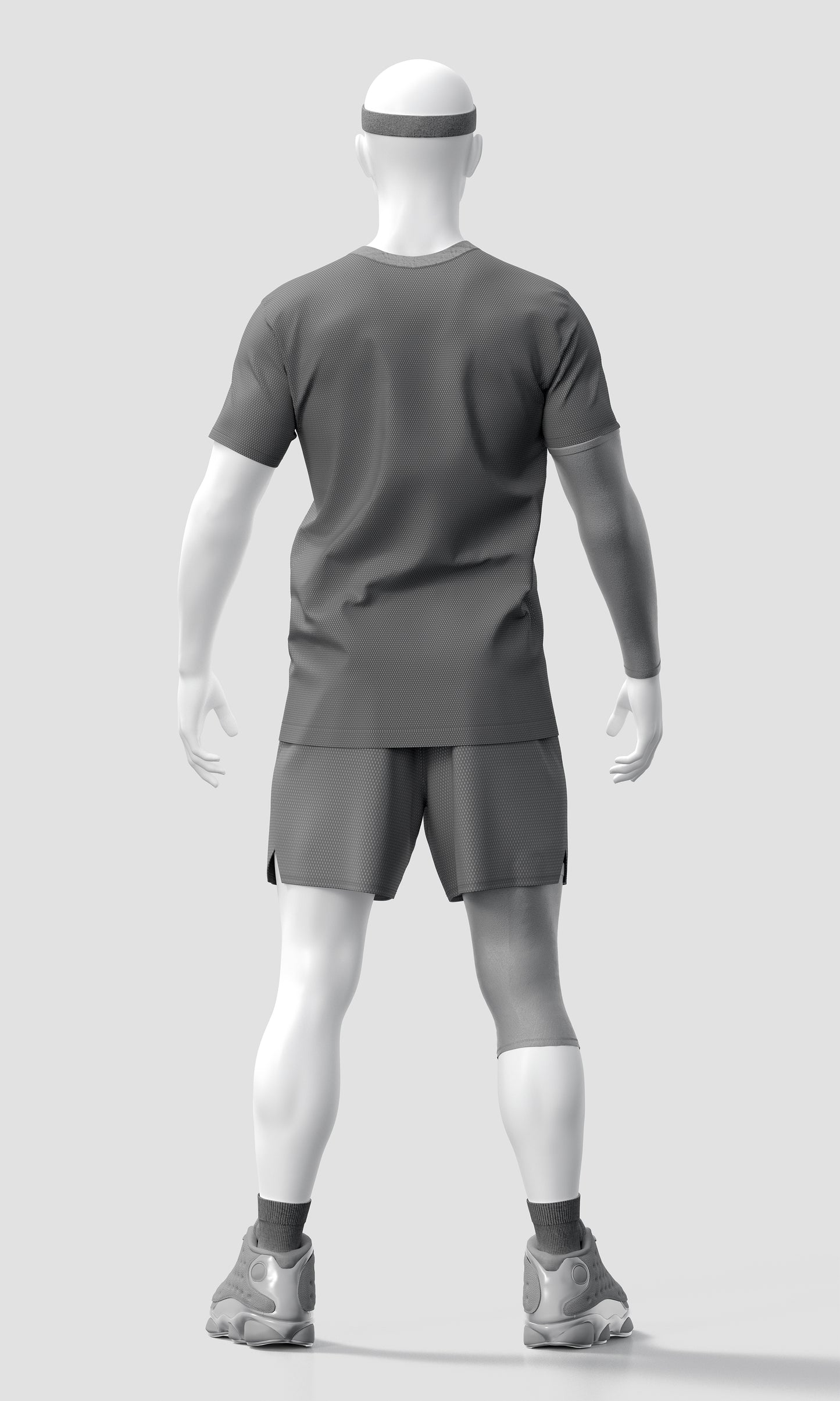 Basketball Uniform Mockup – Back View, High-Resolution