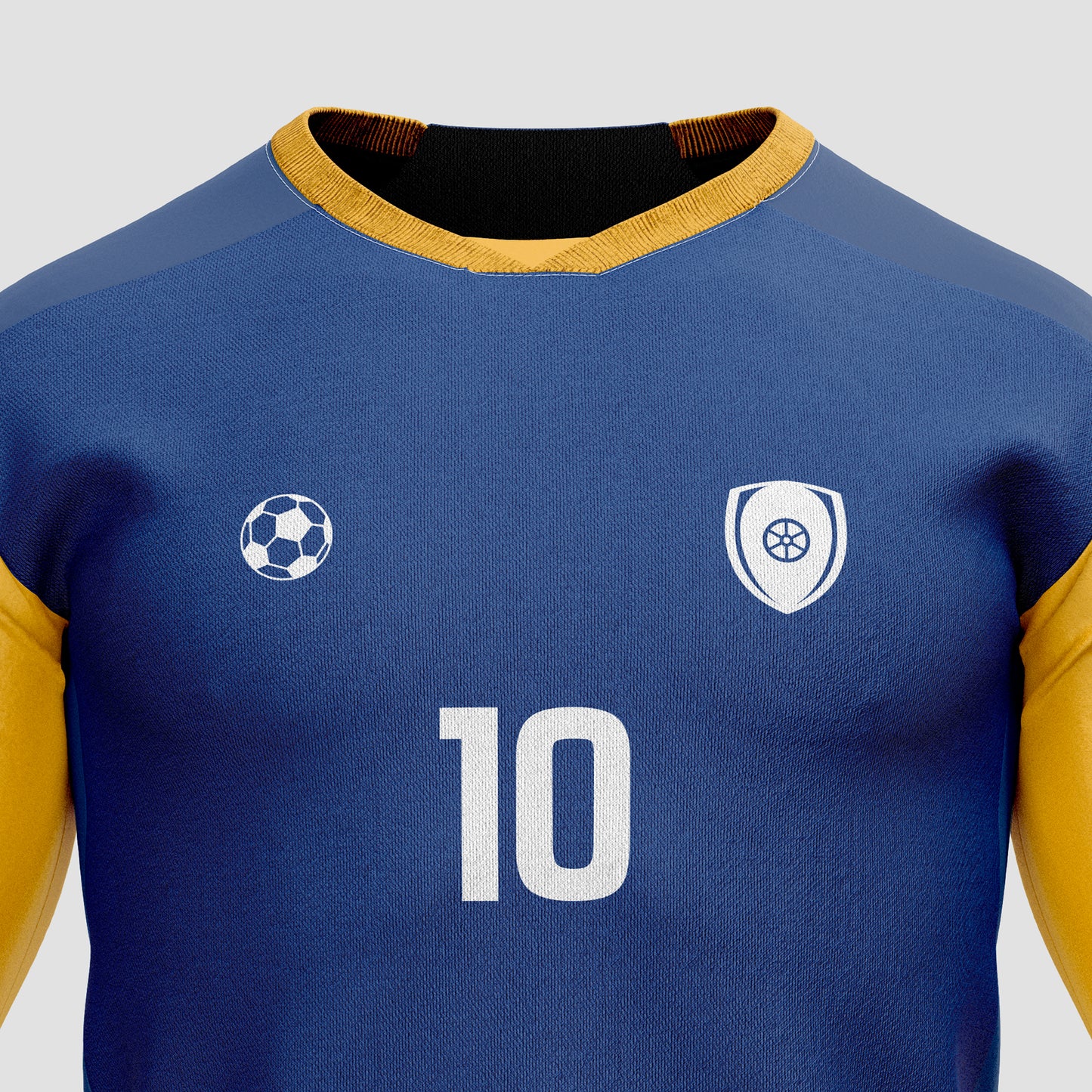 Football Uniform Mockup – Front View (Long Sleeve Jersey)
