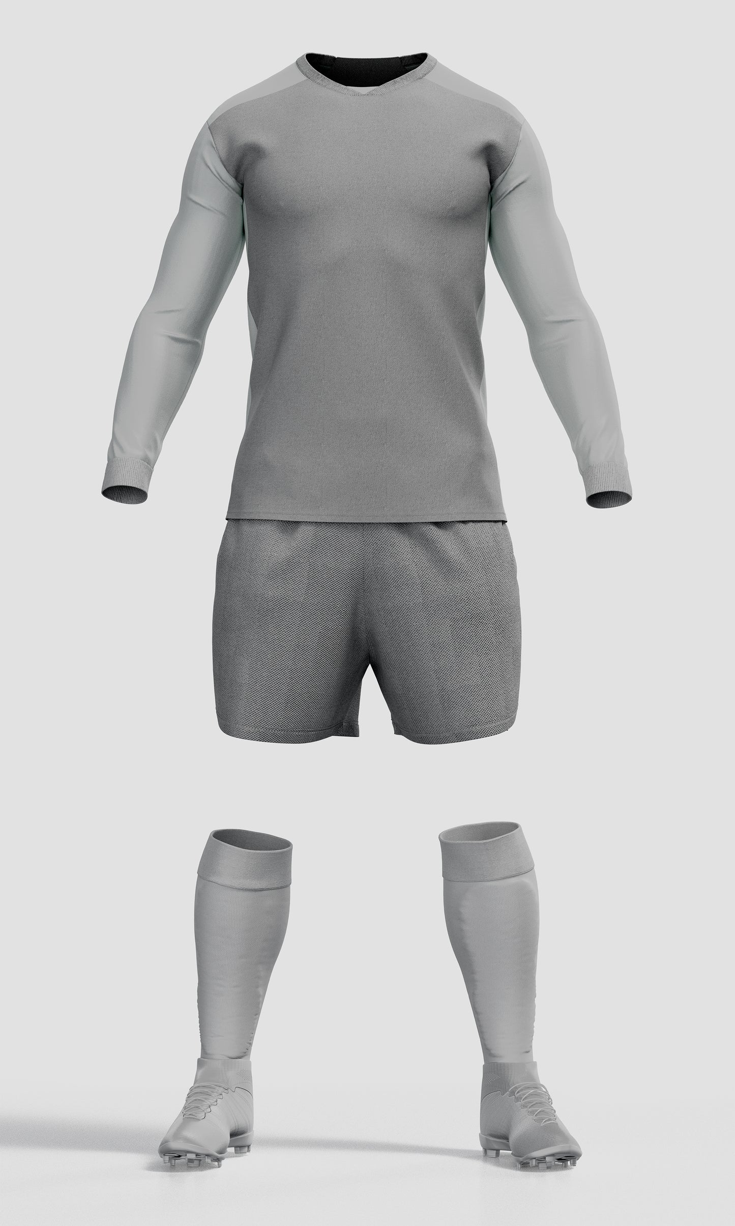 Football Uniform Mockup – Front View (Long Sleeve Jersey)