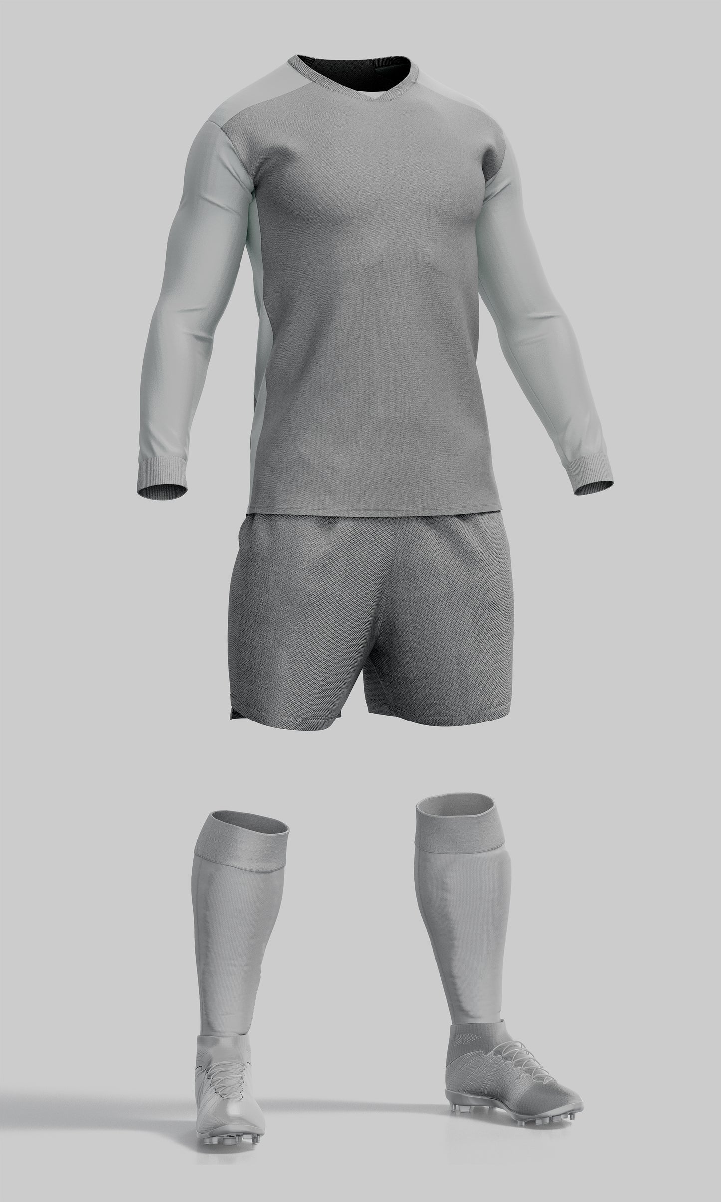 Football Uniform Mockup – Side View (Long Sleeve Jersey)