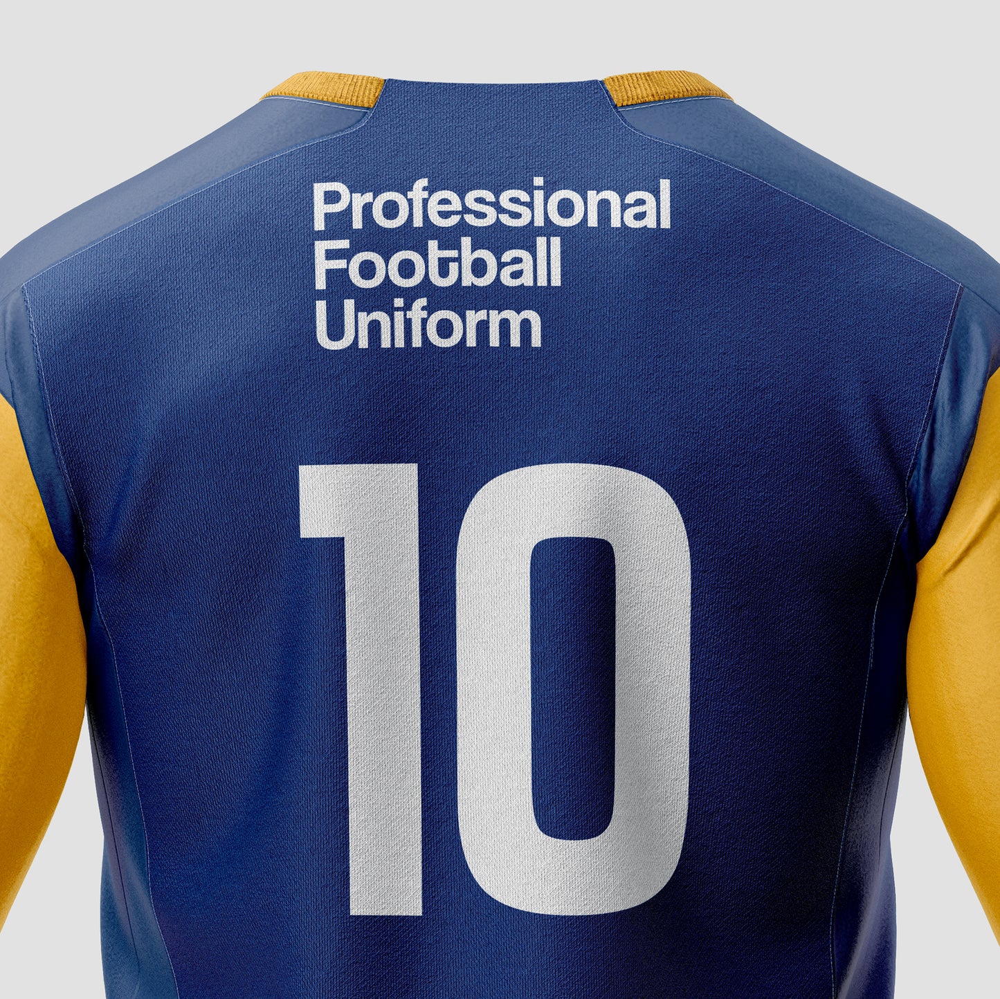 Football Uniform Mockup – Long Sleeve, Back View, High-Resolution