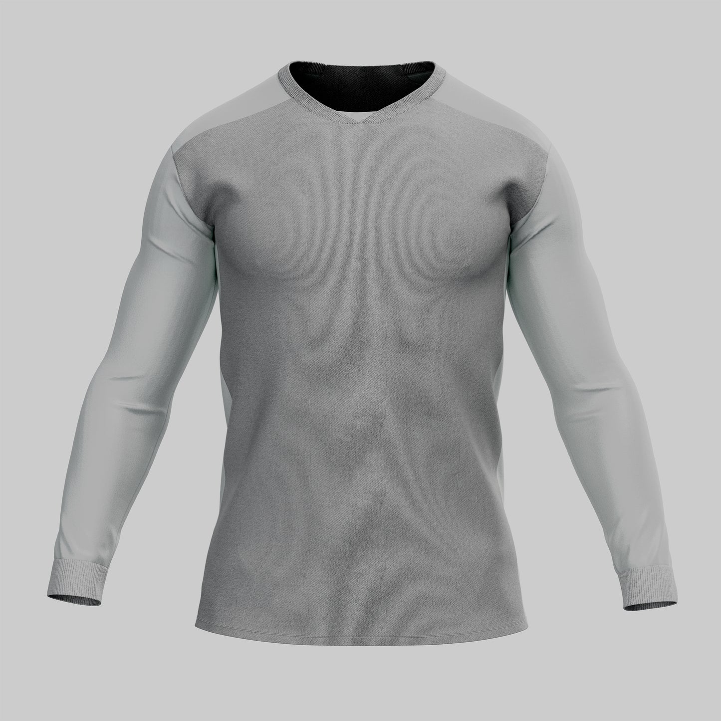 Football Jersey Mockup – Long Sleeve, Front View, High-Resolution