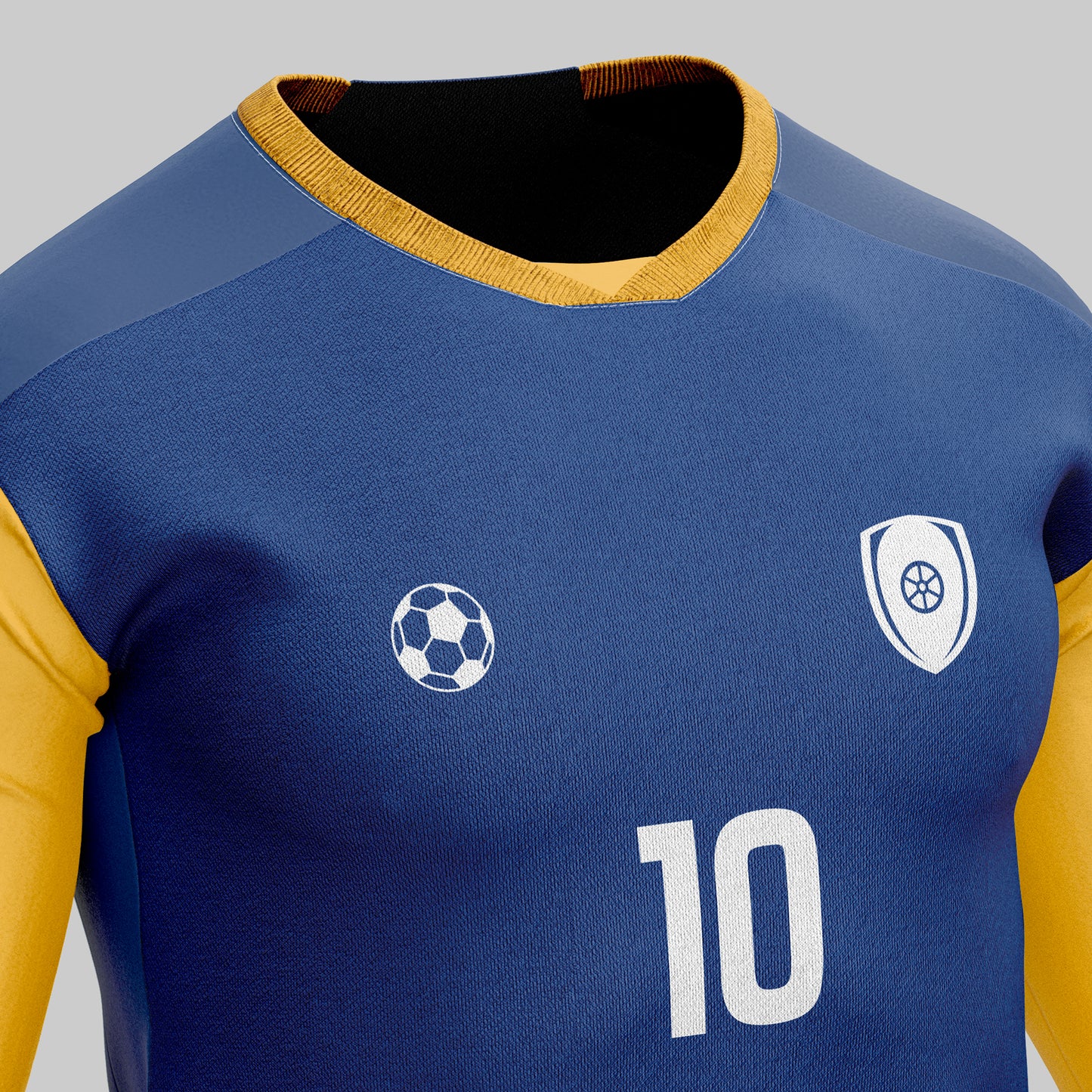 Football Jersey Mockup – Long Sleeve, Side View, High-Resolution
