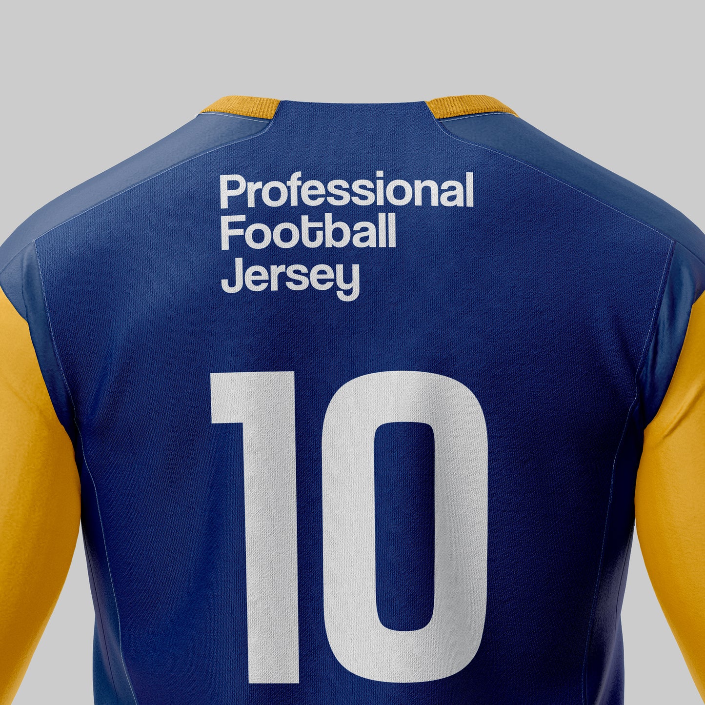 Football Jersey Mockup – Long Sleeve, Back View, High-Resolution