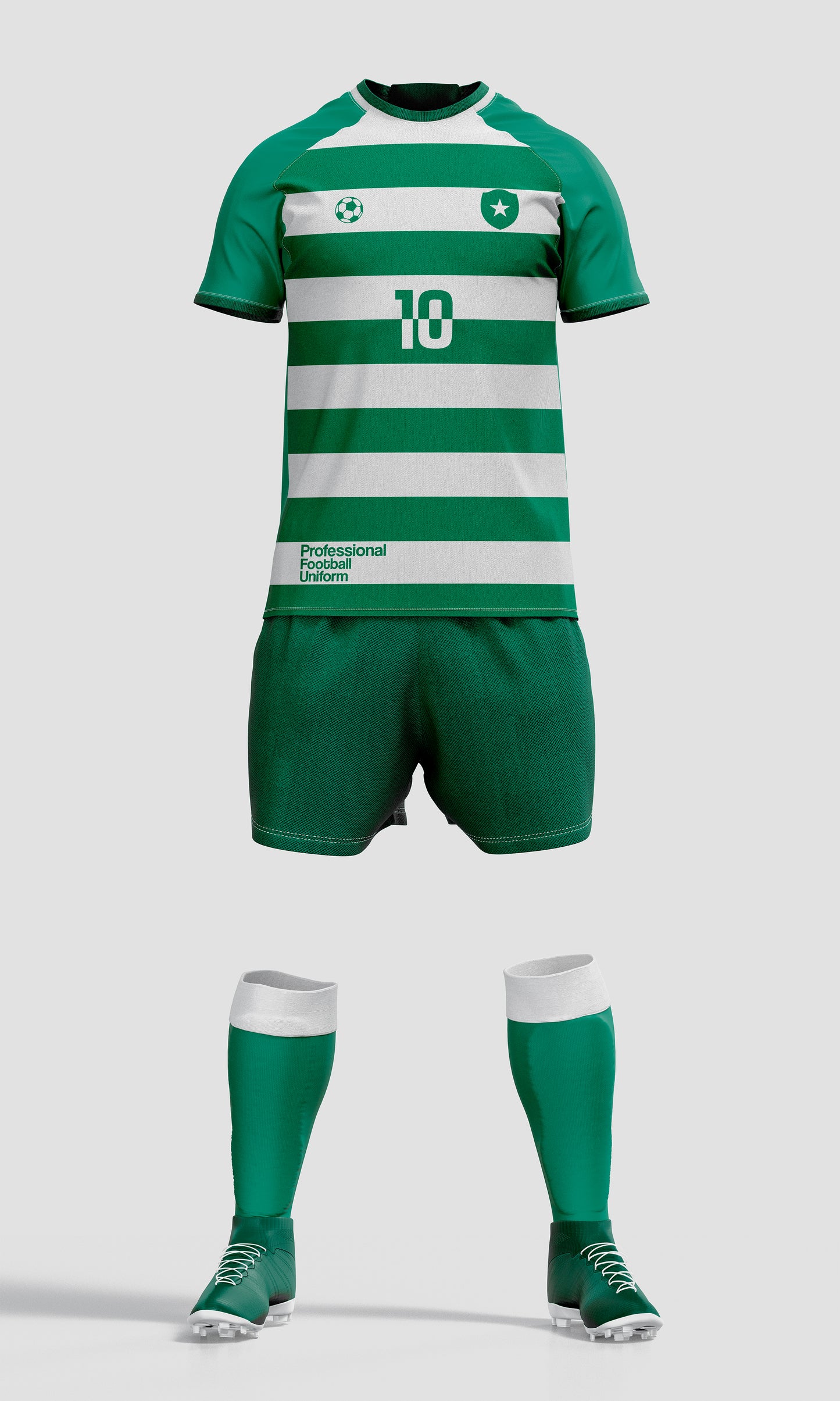 Football Uniform Mockup – Front View, High-Resolution