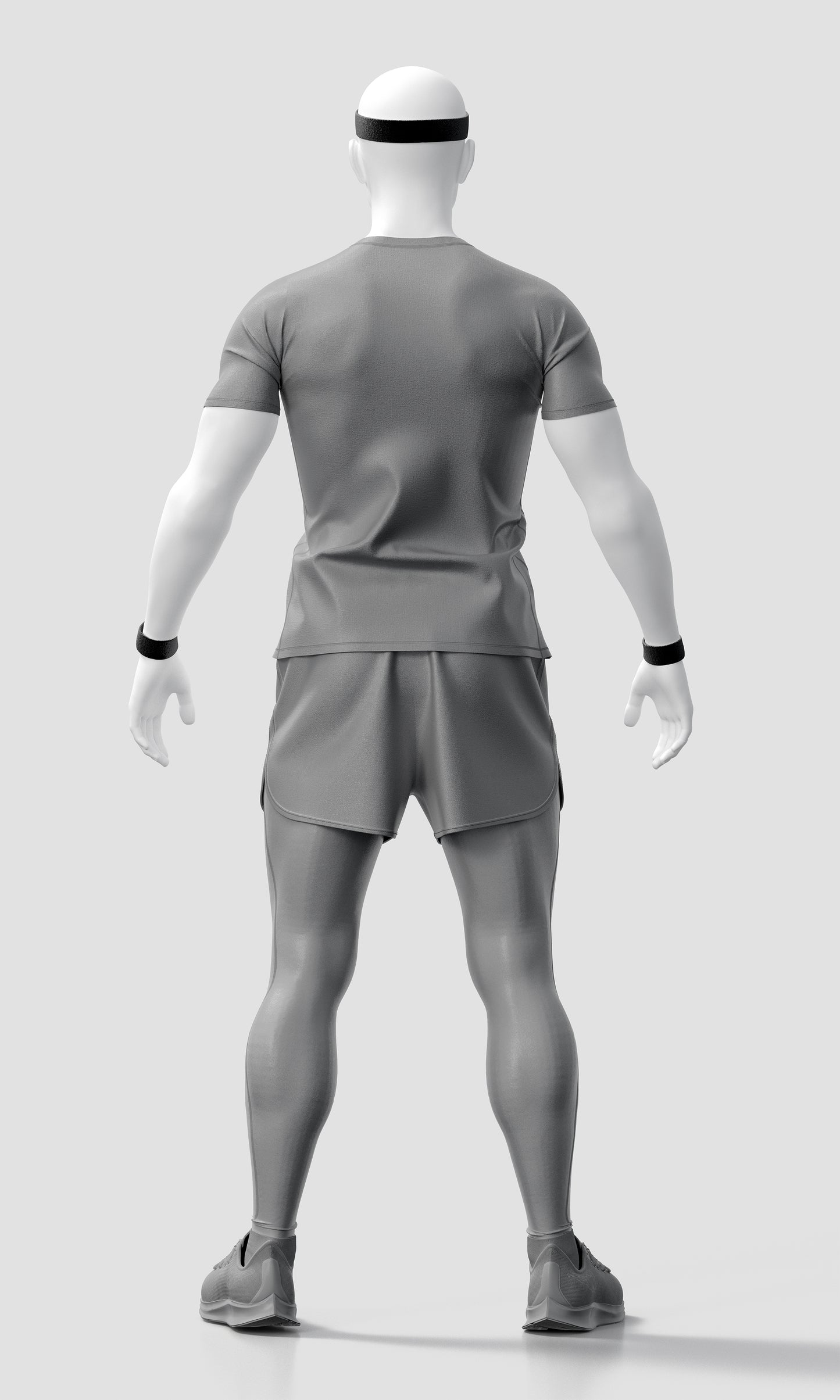 Activewear Uniform Mockup – High-Resolution, Back View