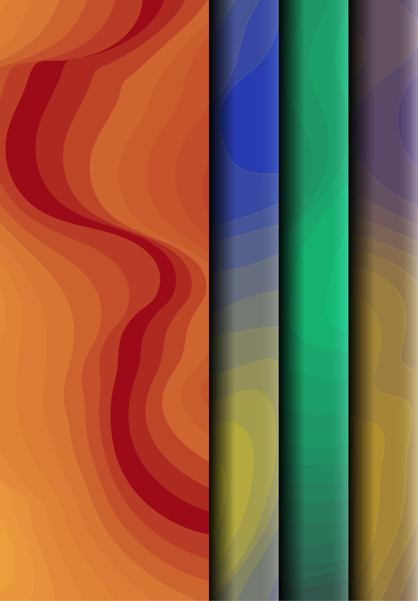 4 Vector Texture Pack ā Abstract Waves ā AI & EPS Files
