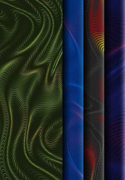 4 Vector Texture Pack – Abstract Waves – AI & EPS Files