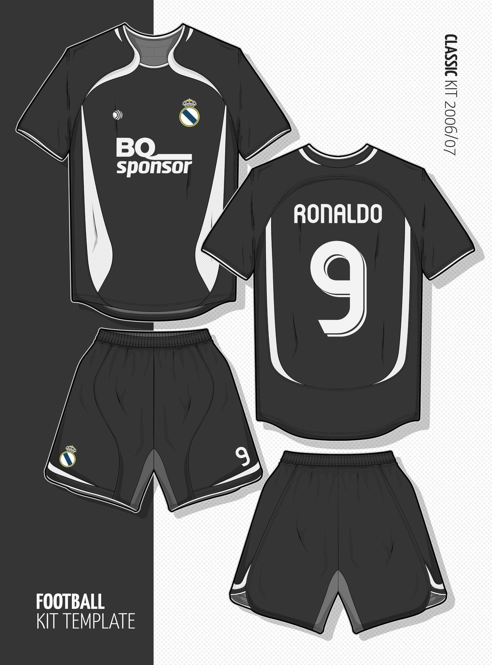 Football Kit Template Classic 2006/07 Edition (AI & EPS Files