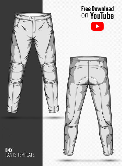 BMX Pants Template – Urban Edition (AI & EPS Files)