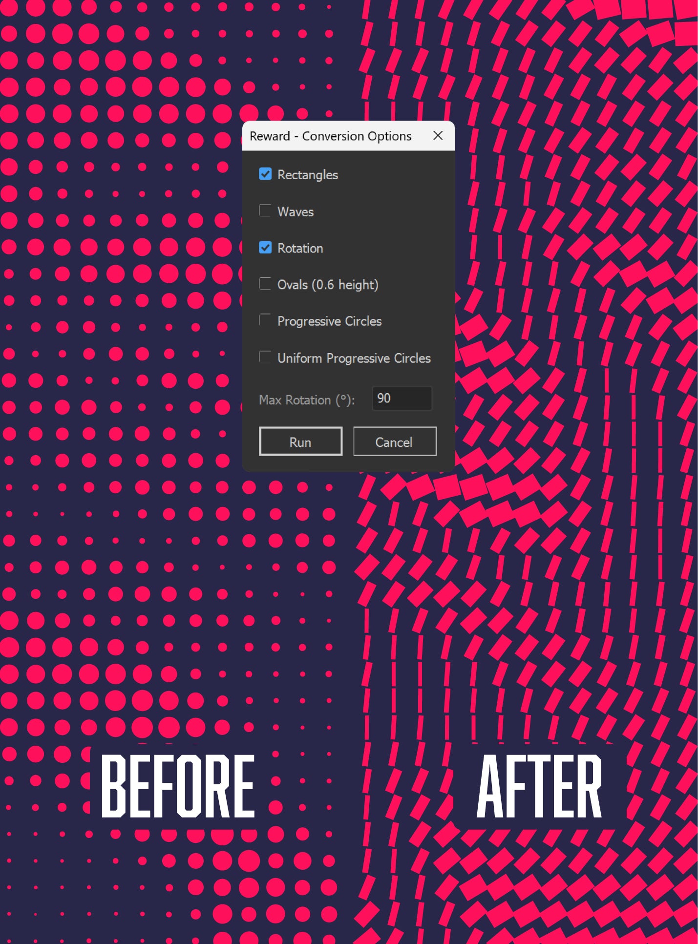 Illustrator Script: Conversion Options | Halftones