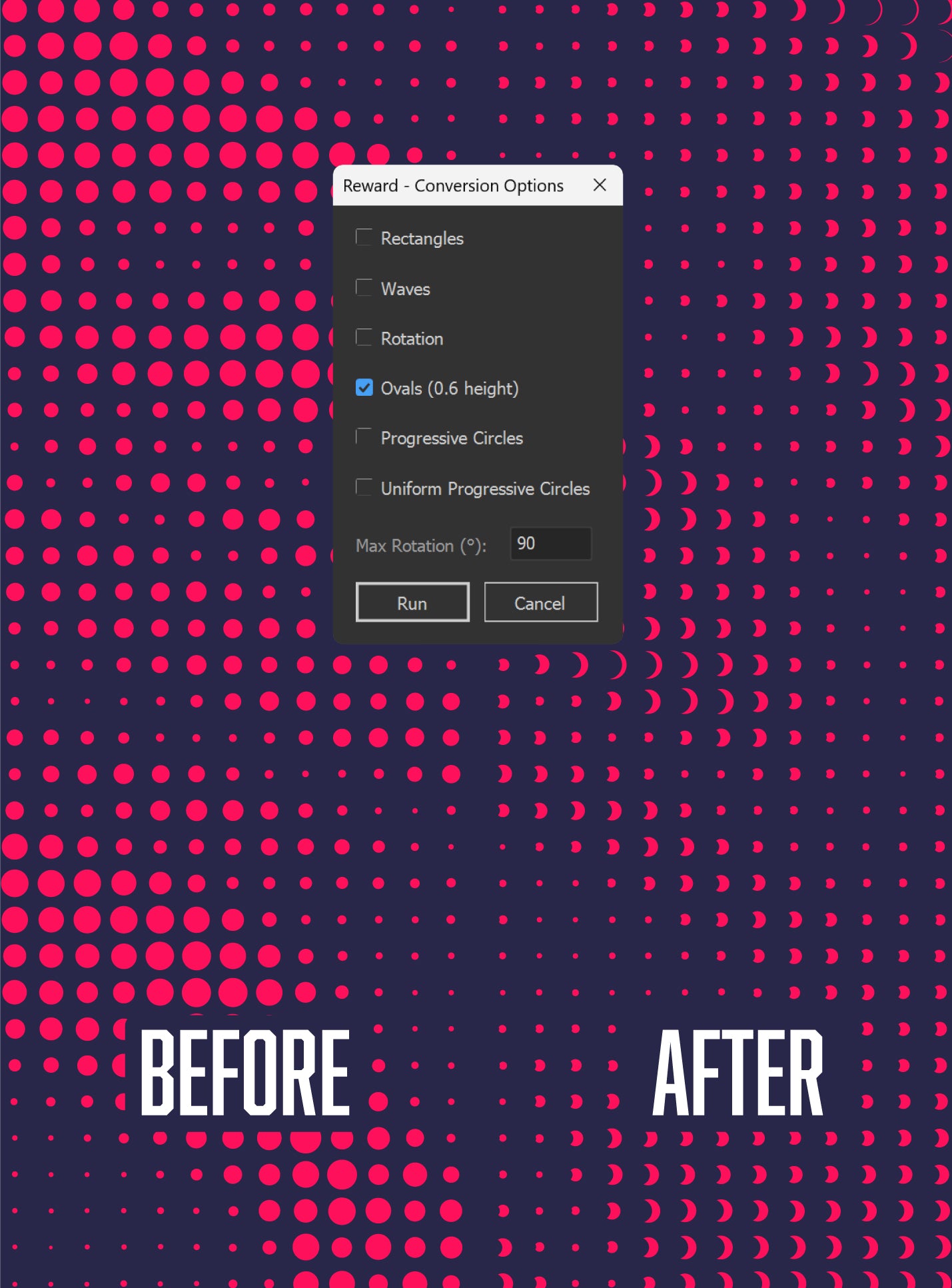 Illustrator Script: Conversion Options | Halftones
