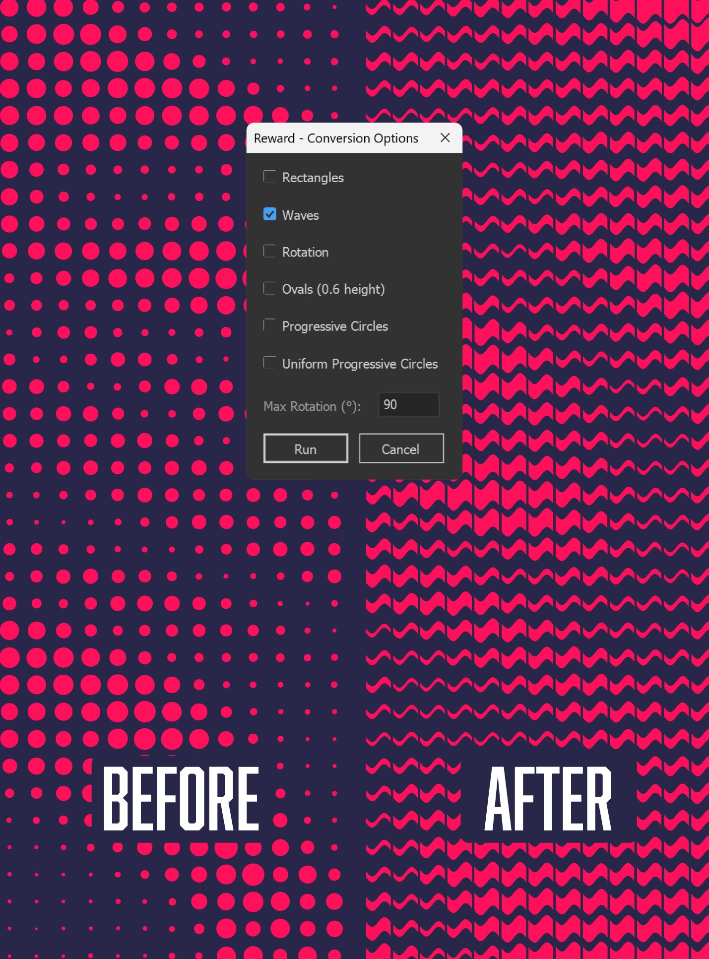 Illustrator Script: Conversion Options | Halftones