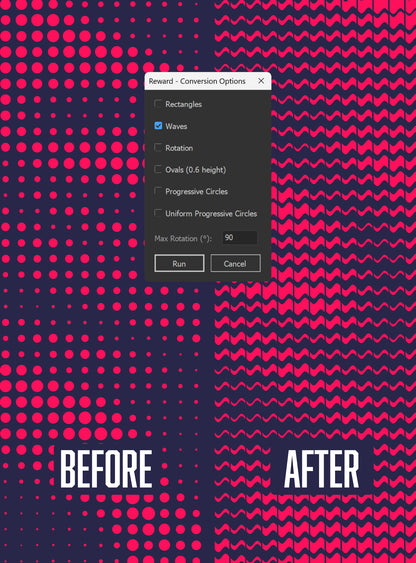 Illustrator Script: Conversion Options | Halftones