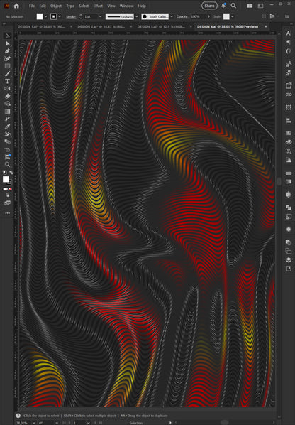 4 Vector Texture Pack – Abstract Waves – AI & EPS Files