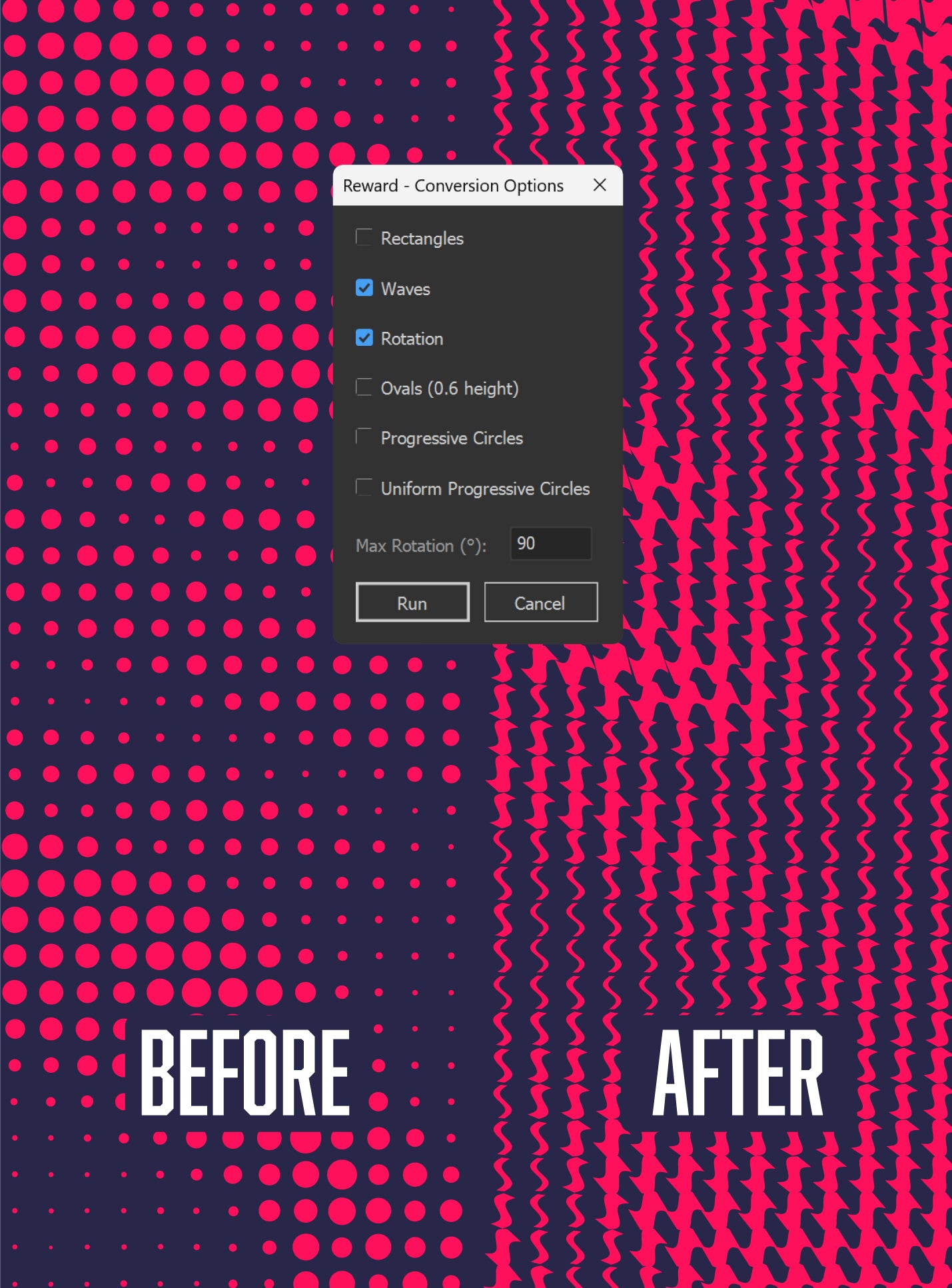 Illustrator Script: Conversion Options | Halftones