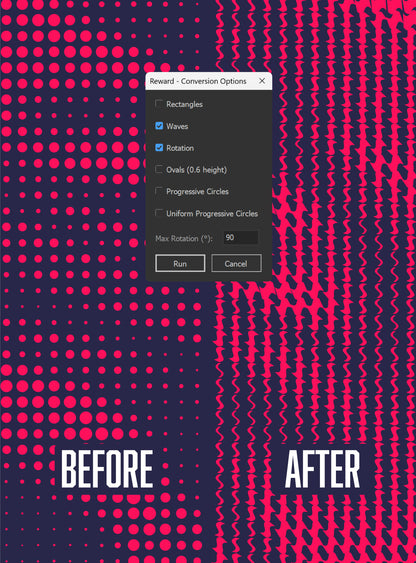 Illustrator Script: Conversion Options | Halftones