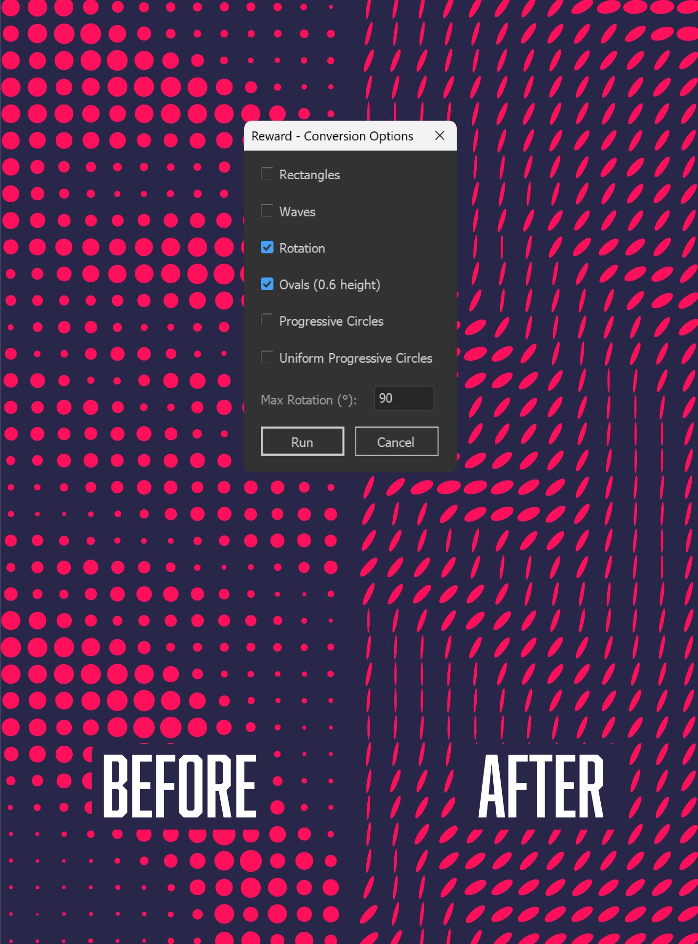 Illustrator Script: Conversion Options | Halftones