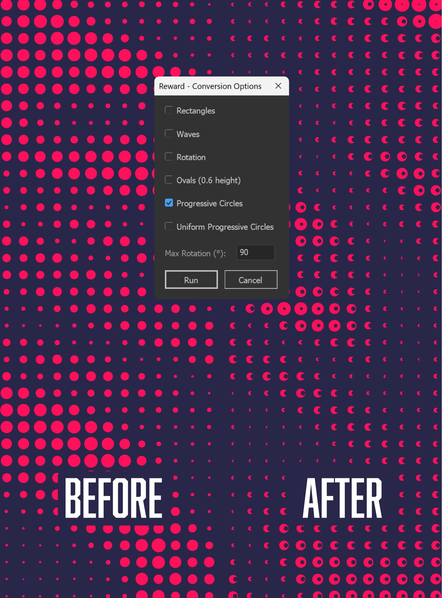 Illustrator Script: Conversion Options | Halftones