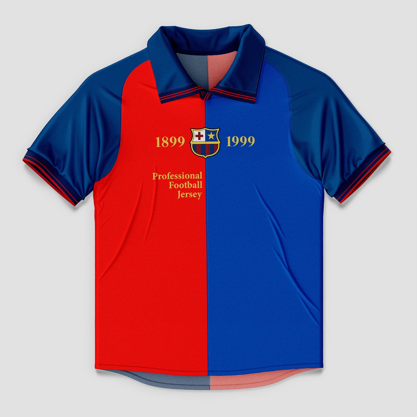 Football Jersey Mockup – Classic 1999 Edition, Front View, High-Resolution