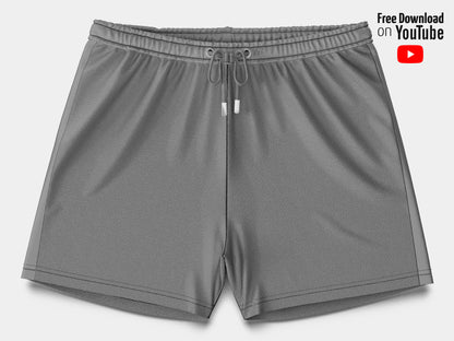 Football Shorts Mockup – Classic 1999 Edition, Front View, High-Resolution