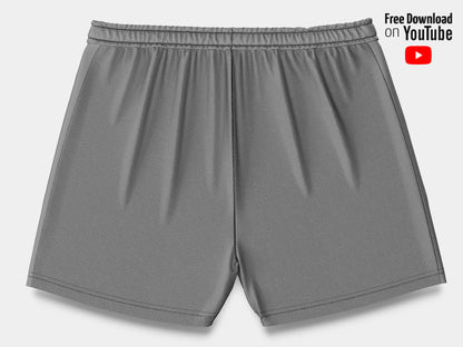 Football Shorts Mockup – Classic 1999 Edition, Back View, High-Resolution