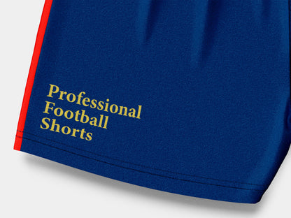 Football Shorts Mockup – Classic 1999 Edition, Back View, High-Resolution