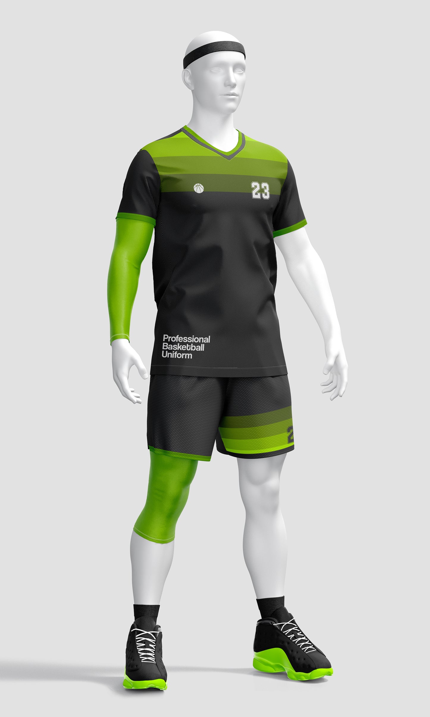 Basketball Uniform Mockup – Side View, High-Resolution