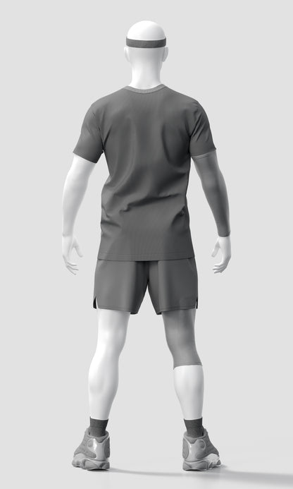 Basketball Uniform Mockup – Back View, High-Resolution