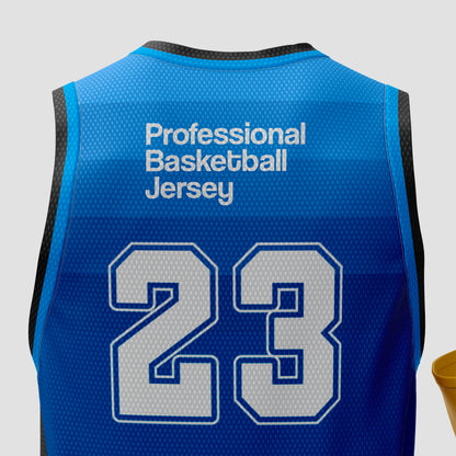 Basketball Jersey Mockup – Back View, High-Resolution