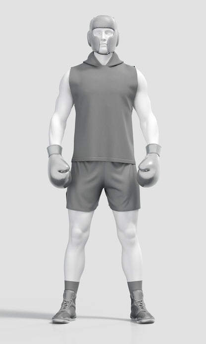 Boxing Training Mockup – Front View, High-Resolution