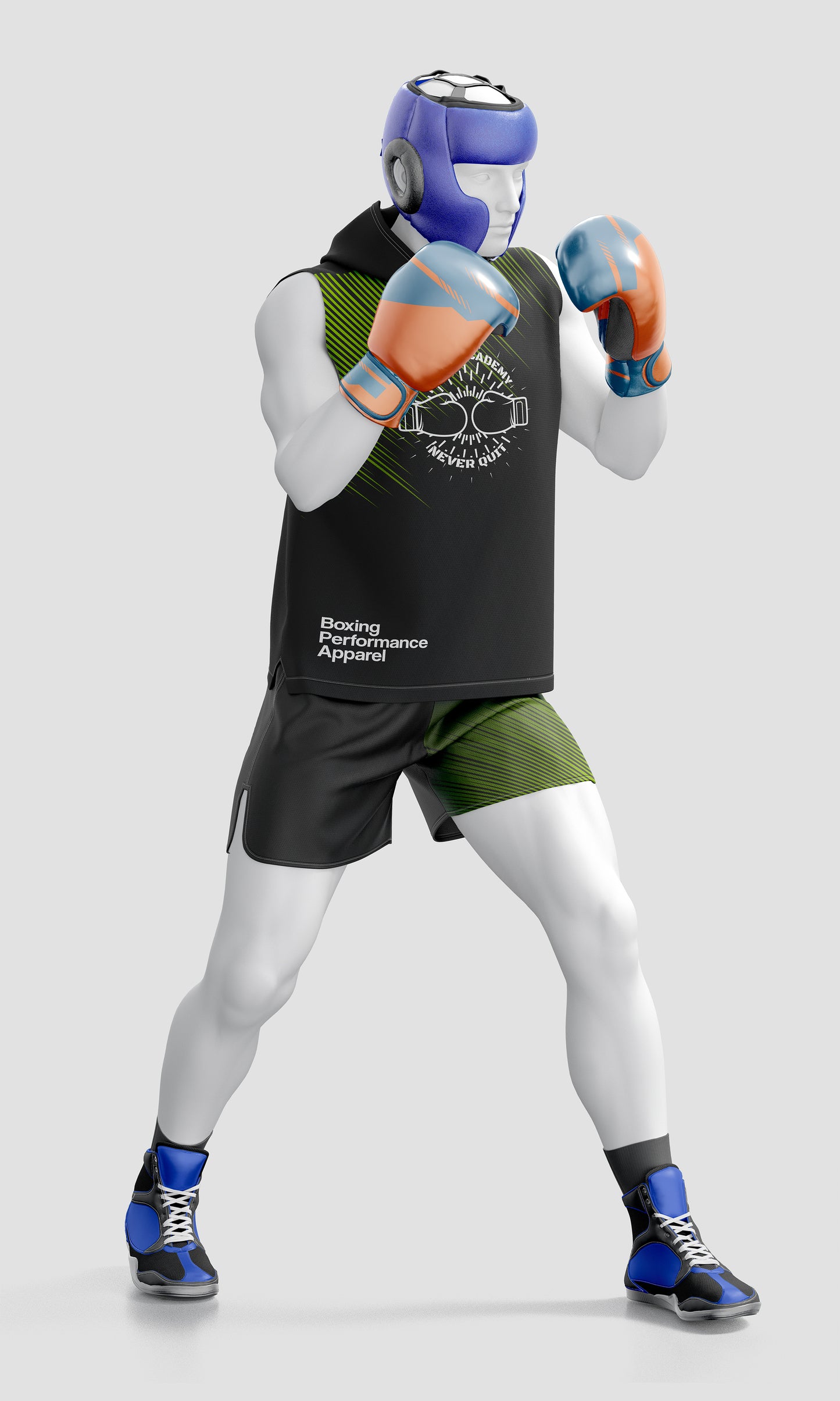 Boxing Training Mockup – Side View, High-Resolution