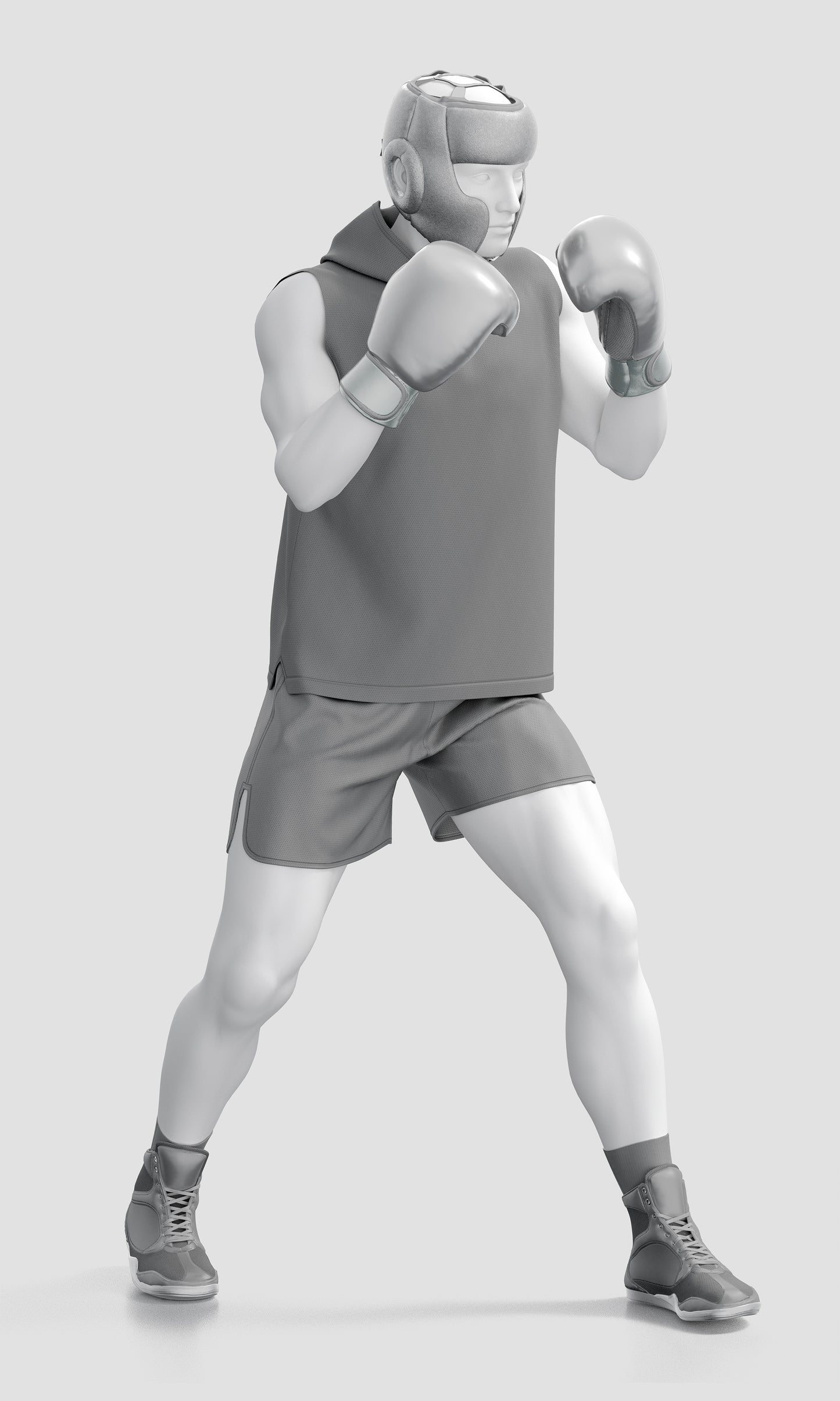 Boxing Training Mockup – Side View, High-Resolution