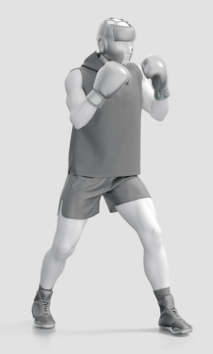 Boxing Training Mockup – Side View, High-Resolution