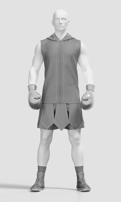 Boxing Competition Mockup – Front View, High-Resolution