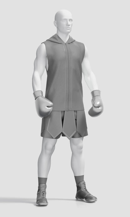Boxing Competition Mockup – Side View, High-Resolution