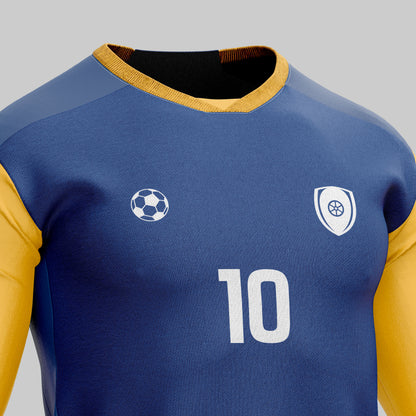 Football Uniform Mockup – Side View (Long Sleeve Jersey)