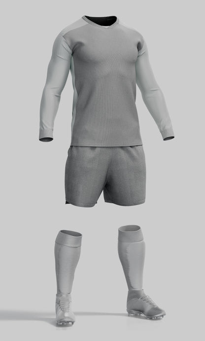 Football Uniform Mockup – Side View (Long Sleeve Jersey)