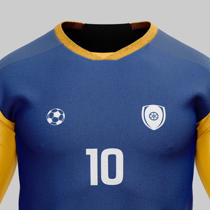 Football Jersey Mockup – Long Sleeve, Front View, High-Resolution