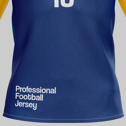 Football Jersey Mockup – Long Sleeve, Front View, High-Resolution
