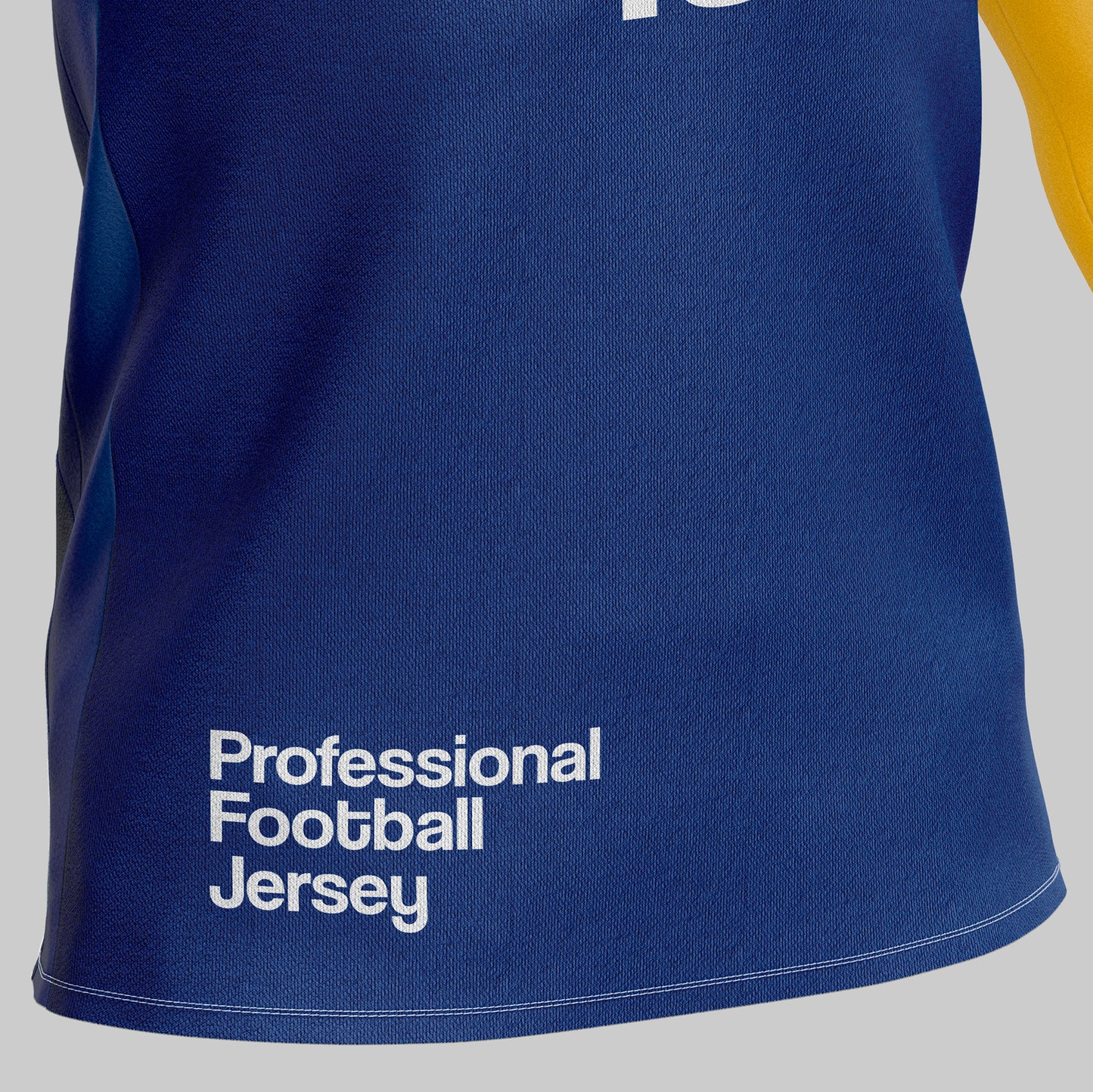 Football Jersey Mockup – Long Sleeve, Side View, High-Resolution