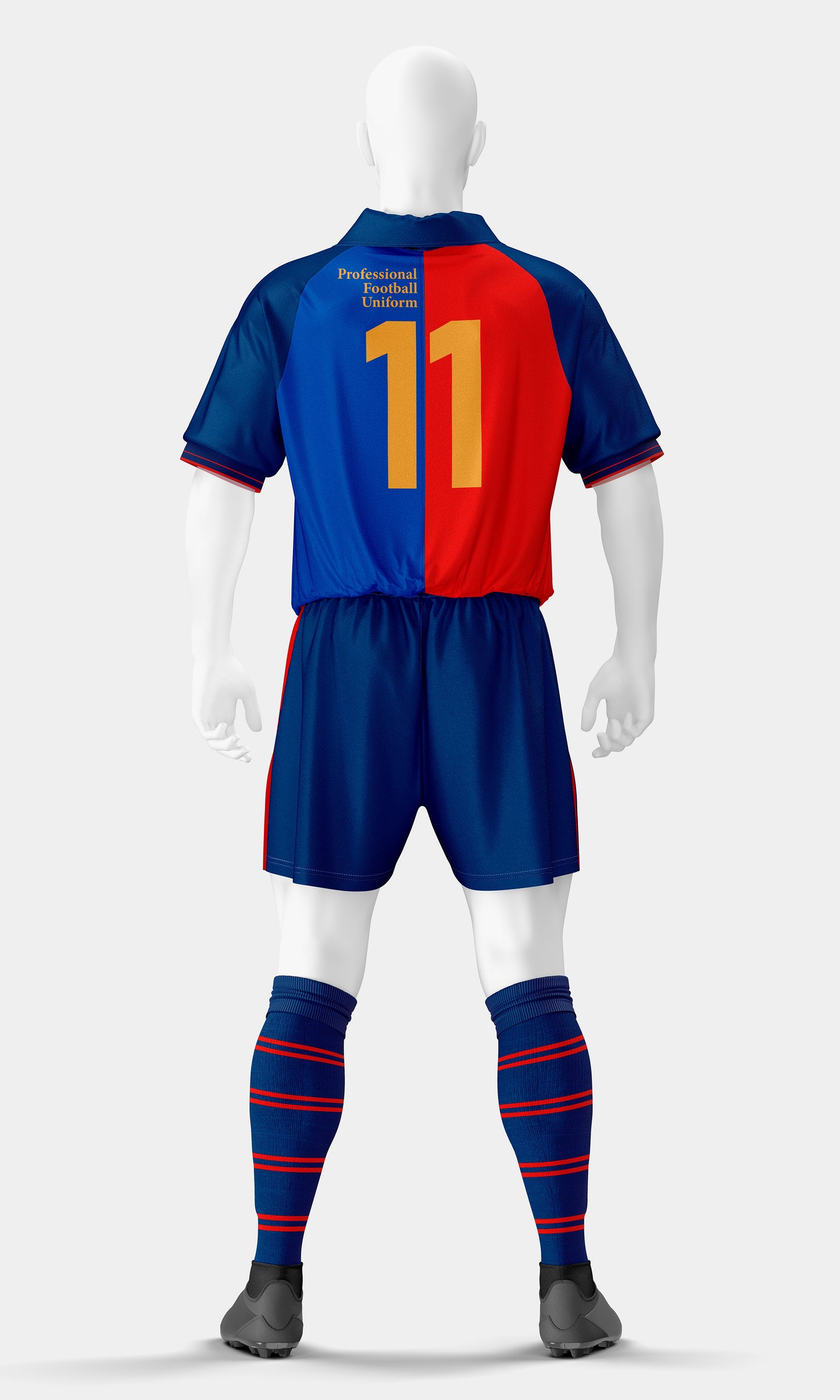 Football Uniform Mockup – Classic 1999 Edition, Back View, High-Resolution