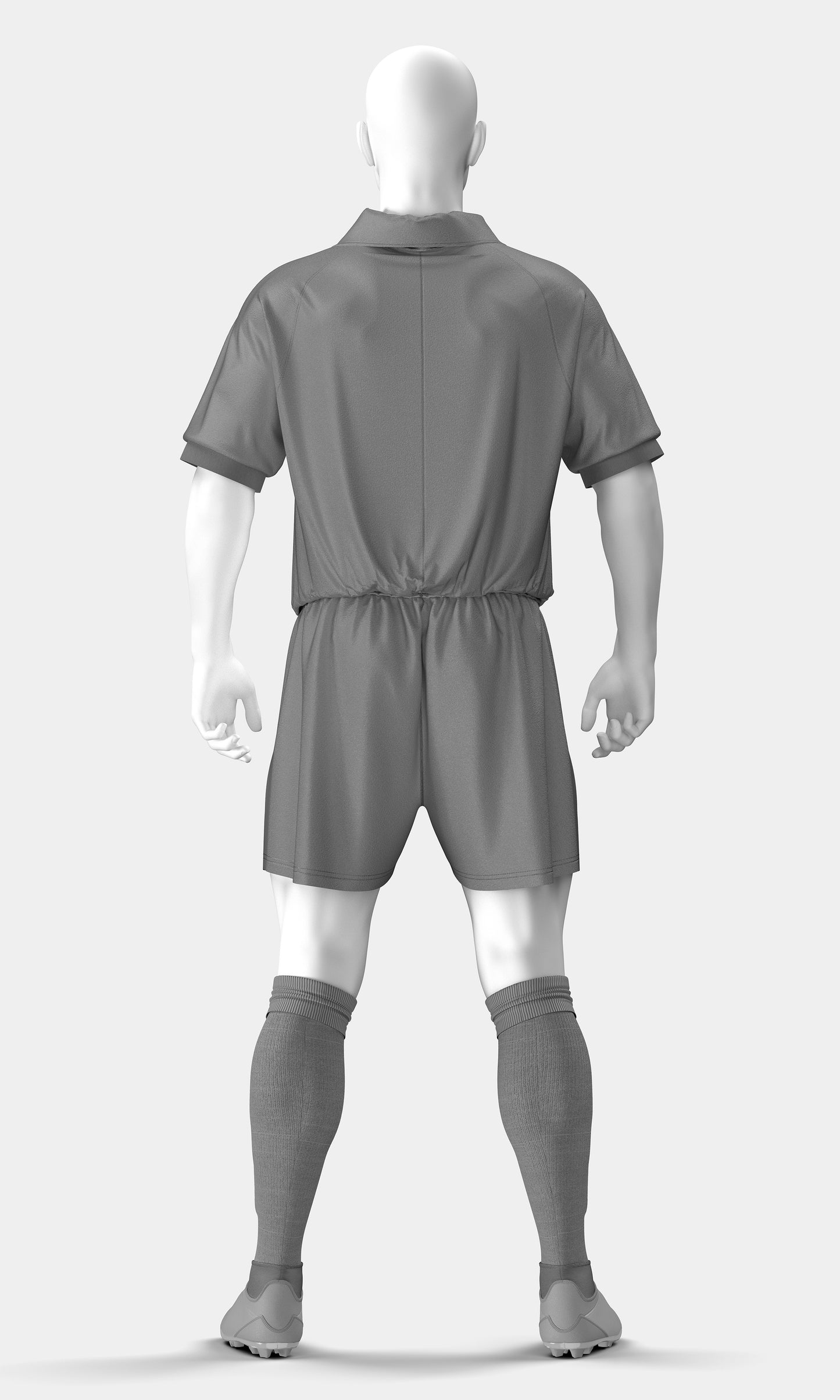 Football Uniform Mockup – Classic 1999 Edition, Back View, High-Resolution