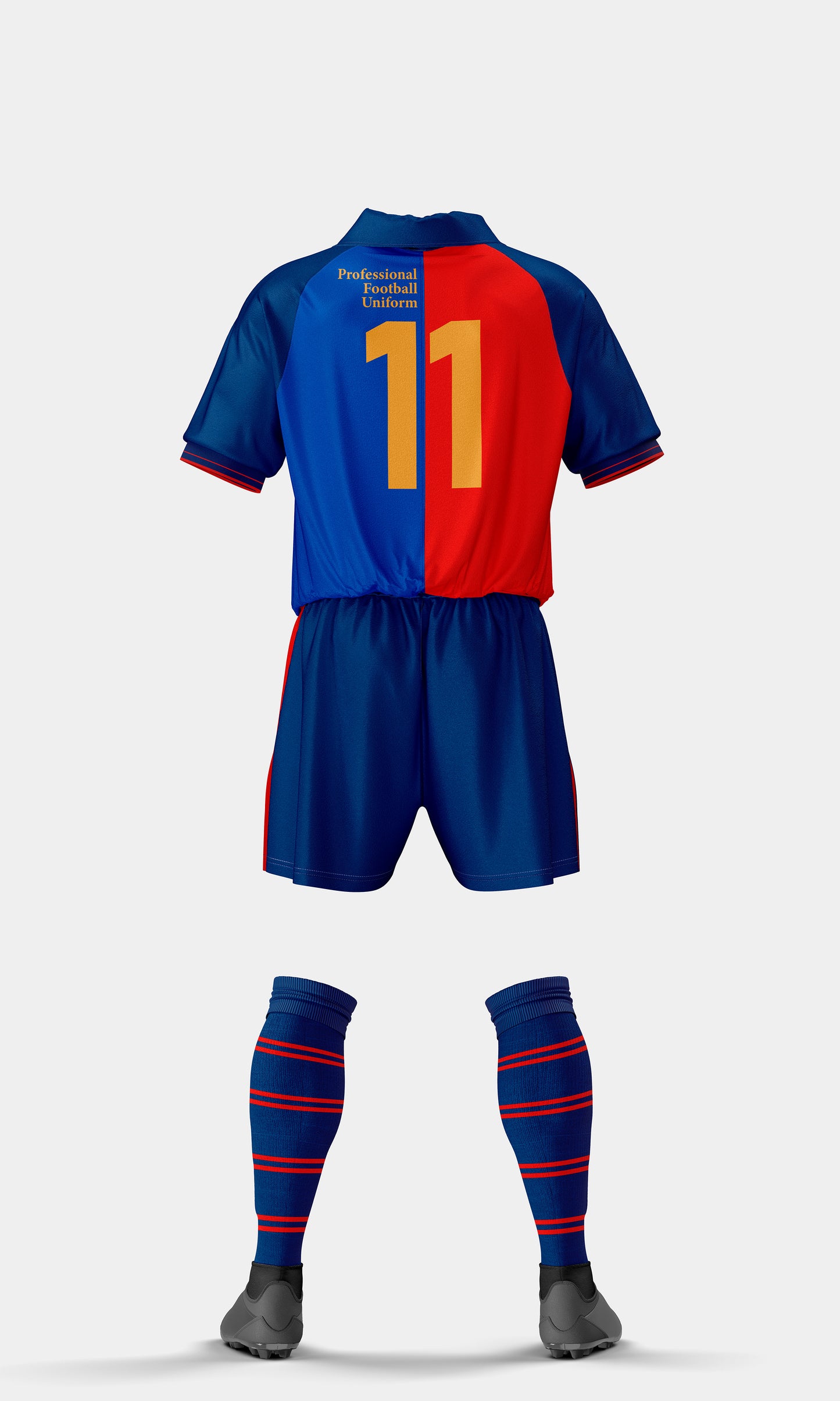 Football Uniform Mockup – Classic 1999 Edition, Back View, High-Resolution