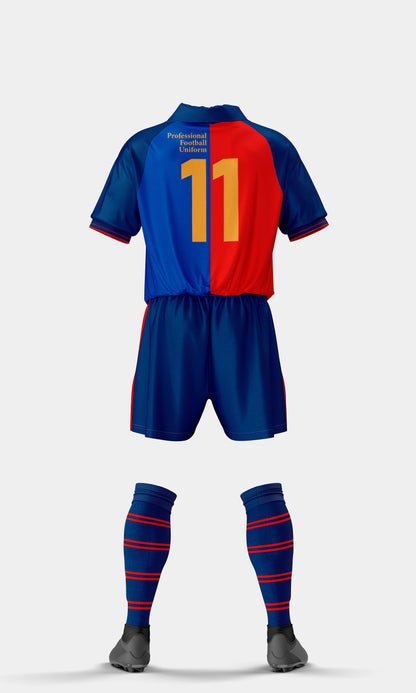 Football Uniform Mockup – Classic 1999 Edition, Back View, High-Resolution