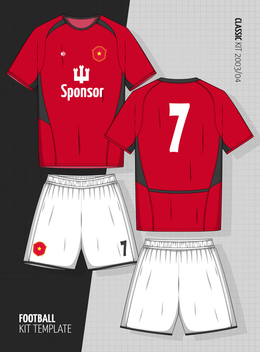 Football Kit Template – Classic 2003/04 Edition (AI & EPS Files)