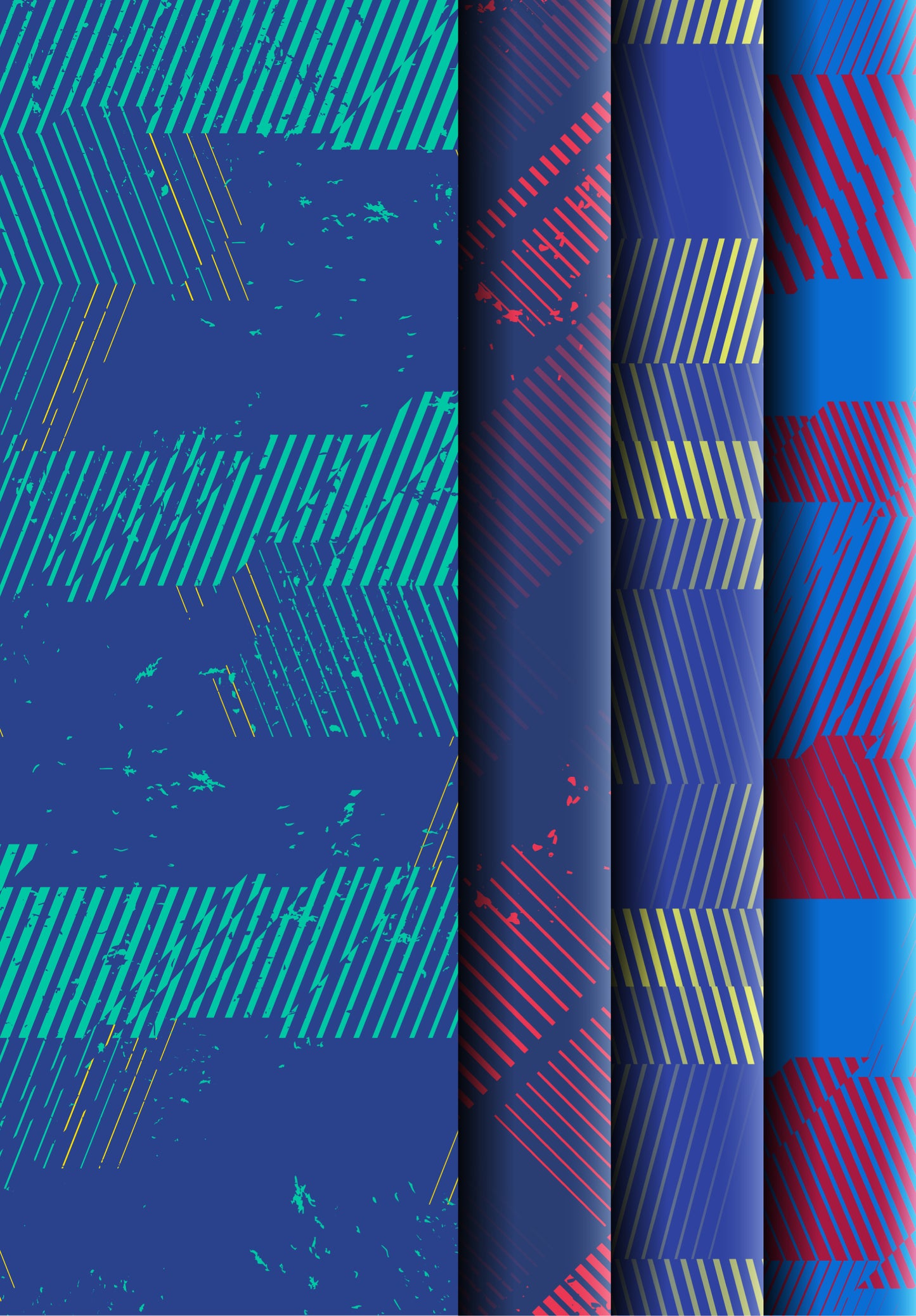 4 Vector Texture Pack – Abstract Waves – AI & EPS Files