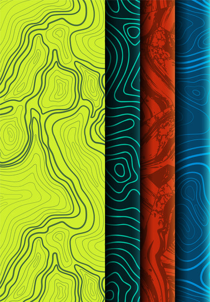 4 Vector Texture Pack – Topographic Maps – AI & EPS Files